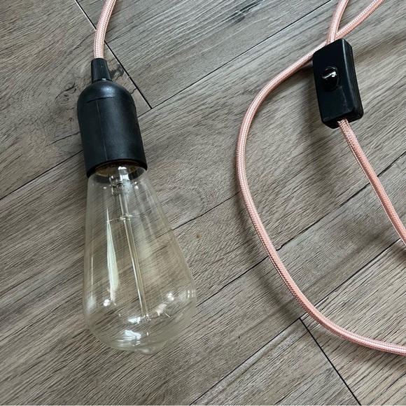 Pink Pendant Light with Black Socket - Picture 2 of 4